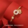 Pulsera de Cuerda Roja con Hebilla de Paz para Mujer, Lujo Accesible y Exquisito Estilo Chino Imitación de Jade Hetian para Atraer Riqueza, un Regalo para Niñas y Mejores Amigas en el Año de Nacimiento