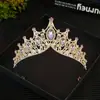 Coroa de Noiva Barroca Retro Transfronteiriça com Strass Marquise, Faixa de Cabeça para Cerimônia de Maioridade, Acessório de Cabelo Estilo Palácio, Coroa de Princesa Rainha