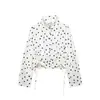 Comércio Exterior Transfronteiriço Estilo Europeu e Americano Roupas Femininas Za Aliexpress Venda Quente Moda Conjunto de Blazer Plissado de Bolinhas e Shorts