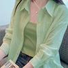 2025 Nuevo Estilo Ropa Súper Hada Ropa de Gasa de Seda de Hielo Ropa Exterior para Mujer Nuevo Cárdigan Delgado Camisa Chaqueta Moda Combinable