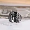 Joyería retro dominante de acero de titanio punk calavera anillo para hombre anillo anillo al por mayor SA881