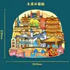 Shandong Jinan adesivos de geladeira cidade Fonte Baotu lembrancinhas turísticas Wenchuang casa adesivos magnéticos de madeira fabricantes atacado