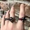 Anel Aberto Punk Estilo Sem Remetente Europeu e Americano Estilo Escuro Borboleta Flor Irregular Hip-hop Moda de Rua Fried