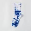Meias Tie-Dye para Mulheres, Meias Longas de Algodão Puro, Meias Trendy Ins, Estilo Xiaohongshu, Esportes para Todas as Estações, Moda Dopamina