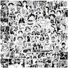 100 Piezas de Pegatinas de Graffiti Clásicas en Blanco y Negro del Rey Pirata. Decoración DIY Impermeable para Teléfono y Cuaderno Anime Japonés Transfronterizo
