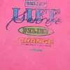 Camiseta Casual Masculina com Estampa de Carta Desgastada, Gola Redonda, Manga Longa, Estilo Streetwear Americano, Tie-dye, para Primavera e Outono