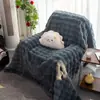 Manta de Pelo Artificial para Sofá, Confortável, Macia e Aconchegante Manta Bolha, Quarto e Sala de Estar, Manta Antipelúcia e Antiencolhimento
