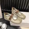 Zapatos Mary Jane para Mujer 2026 Otoño Nuevo Color Patchwork Velcro Boca Baja Casual Zapatos de una Sola Pieza Suela Gruesa Suela Suave Versátiles Zapatos para Mujer