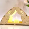 Abajur de Velas de Madeira de Natal, Decoração para Casa com Luz Noturna, Adequado para Barracas de Acampamento, Artesanato em Madeira