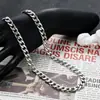 Collar Hip-Hop Simple de Acero de Titanio para Combinar con Todo, Tendencia de Celebridad de Internet ins, Accesorios de Personalidad Callejera para Hombres y Mujeres