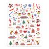 Pegatinas de Uñas Artísticas Navideñas Papá Noel Copo de Nieve Calcomanías para Uñas Correa Adhesiva Pegatinas 3D