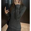 Camisa de Camada Interna Estilo Pura Luxúria Outono e Inverno com Design de Nicho Renda Branca Modal Gola Alta Pequena Manga Longa