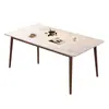 Mesa de Jantar de Pedra Sinterizada para Apartamento Pequeno em Casa Mesa de Refeição para Sala de Estar Sala de Jantar Minimalista Moderna com Toque de Luxo Conjunto de Mesa e Cadeiras Minimalista Italiano