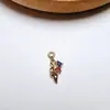 Cobre Chapado en Oro Incrustado con Circonita Colgante Individual Colgante Barroco Accesorios de Joyería DIY Colgante para Pulsera Collar Pendiente