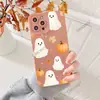 Funda de teléfono de calabaza fantasma sonriente más vendida para iPhone 17, estilo lindo, funda protectora con acabado mate para Apple 18 Pro