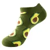 2026 Calcetines Nuevos para Hombre Primavera y Verano Delgados con Estampado de Frutas Calcetines Tobilleros Calcetines Bajos de Moda para Mujer Calcetines Absorbentes de Sudor Transfronterizos de Amazon