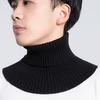 Novo estilo de cachecol masculino pulôver outono e inverno quente protetor de pescoço cervical colarinho versátil decorativo gola falsa malha moda lã