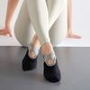 Meias de Yoga Antiderrapantes Mais Vendidas no Exterior, Meias de Algodão Respiráveis de Cor Sólida para Mulheres, Absorventes de Suor para Fitness e Dança, Meias Esportivas Simples para Fitness