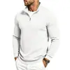 Sudadera con cremallera de manga larga, cuello alto, jacquard a cuadros, simple, casual, para ir al trabajo, peso pesado, para otoño e invierno, de hombre, europea y americana