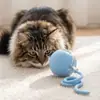 Bola de Brinquedo para Gato que Rola Automaticamente, Bola Móvel Interativa para Brincadeira Autônoma com Corda, Brinquedo de Exercício Recarregável por USB para Filhotes e Gatos de Interior