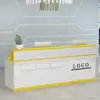 Liquidação Pintura Eletrostática Balcão de Recepção Moderno Loja de Roupas Barbearia Balcão de Bar Balcão de Caixa Recepção Frontal da Empresa Balcão de Recepção Simples