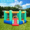 Castillo inflable Doctor Dolphin jaula hexagonal trampolín inflable tobogán parque infantil tela Oxford castillo inflable para el hogar