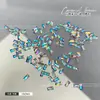 Zirconia Rectangular Dorada para Uñas Mini Pedrería de Fondo Plano Decoraciones Populares para Uñas Pedrería Dorada Larga en Tira Pedrería para Uñas Francesas