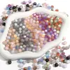 Cuentas Redondas de Ojo de Gato de Resina de 8/10mm Cuentas para Pulsera de Joyería DIY Materiales Sueltos con Acabado Mate Iridiscente Lote Mixto Entrega Rápida
