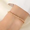 Europa y Estados Unidos joyería de moda transfronteriza vintage creativa para mujer accesorios de tobillo chapados en oro tendencia personalizada tobillera de cadena retorcida