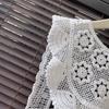 Xale Pequeno Feminino Estilo Coreano para Primavera e Verão, Renda Fina Vazada, Versátil, Lenço Pequeno para Limpar, Lenço Pequeno Artístico