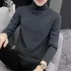 Camada Base Masculina de Gola Alta Térmica em Fleece Dupla Face Manga Longa Espessada Top de Camada Base para Outono e Inverno