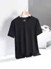 Camiseta de Gelo de Seda de Manga Curta para Homens de Comércio Exterior de Verão, Malha Colorida Sólida Tendência Solta Esportiva Secagem Rápida Tamanho Grande Gola Redonda