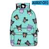 Mochila Sanrio Kuromi Kuromi Estampada 3D Perímetro Grande Capacidade Mochila Totalmente Estampada