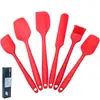 Raspador de silicone para assar transfronteiriço 6 peças conjunto de espátulas raspadoras de bolo e creme Pincel de óleo integrado Conjunto de 6 peças