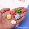 Nuevos accesorios de joyería de resina tridimensional simulada de comida, decoración para funda de teléfono móvil, pegamento crema, paquete de material DIY, pan