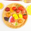 Fruta de simulación modelo de fruta falsa PVC alta imitación comida en miniatura para jugar fresas cerezas accesorios de llavero de fruta