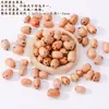 Material de chocalho de casca de fruta natural DIY feito à mão semi-acabado boneca cápsula de cura ornamento de sino de vento pingente