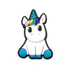 Nueva Decoración de Hebilla para Cordones de Unicornio Linda Flor de Zapato de PVC Hebilla de Zapato Flor de Zapato de Poni Arcoíris Hebilla de Zapato Desmontable DIY