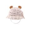 Sombrero para niños, sombrero para el sol para bebés, lindo sombrero de lavabo ajustable con estampado de oso, sombrero de pescador para viajes a prueba de sol para niños y niñas