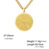 Ventas Directas de Fábrica Collar de Medalla Redonda de Acero al Titanio Estilo Europeo y Americano Colgante de Medalla de Cruz Sanxingdui Collar de Acero Inoxidable al por Mayor
