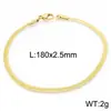Moda Estilo Minimalista Multitamaño Cadena de Cuchillas Collar Temperamento Moderno Ins Pulsera Plana de Acero Inoxidable para Mujer