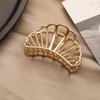 Grampo de cabelo de liga texturizada de tamanho médio de metal estilo coreano feminino 8cm simples elegante moderno para trás cabeça updo cabelo cocar