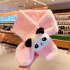 Bufanda de Peluche Nueva para Niños Linda de Dibujos Animados Imitación Piel de Conejo Bufanda Cálida Color Sólido Cruzada Engrosada Gato Kt Tendencia para Bebés