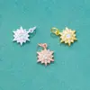 Plata de Ley S925 Zirconia Cúbica Totalmente Incrustada Estrella Brillante Colgante Pequeño Pendientes de Estrella DIY Colgante de Pulsera Accesorios de Joyería