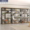 Novo Rack Antigo Estilo Chinês Rack de Armazenamento para Sala de Chá Vitrine de Chá Não Madeira Maciça Rack de Exibição de Parede Inteira para Sala de Estar Moderno Minimalista