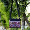 Nuevo Estilo Étnico Punto de Cruz Cartera Doble Cremallera Bolso Cruzado Bolso de Hombro Único Bordado Bolso de Mujer Bolso Estilo Étnico Venta al por Mayor