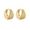 Aogu Novo Produto Transfronteiriço Nicho Europeu e Americano Brincos Mini Retrô Estilosos para Mulheres Banhados a Ouro Real Cobre Brincos Versáteis da Moda