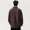 Ropa para Hombre Xintang 2026 Camisa de Manga Larga de Color Sólido con Cuello de Solapa de Tencel Lyocell para Hombre, Chaqueta Camisa de Estilo Minimalista Casual