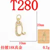 Colar Brincos Pingente Letra Minúscula DIY Diamante Microcravejado Ouro 18K Preservação de Cor Popular Transfronteiriço Joias Pingente de Cobre Puro