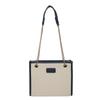 Bolso de mano de gran capacidad para mujer, bolso de lona de color contrastante, moderno, para uso diario, para ir al trabajo o al trabajo, bandolera de hombro, 2025